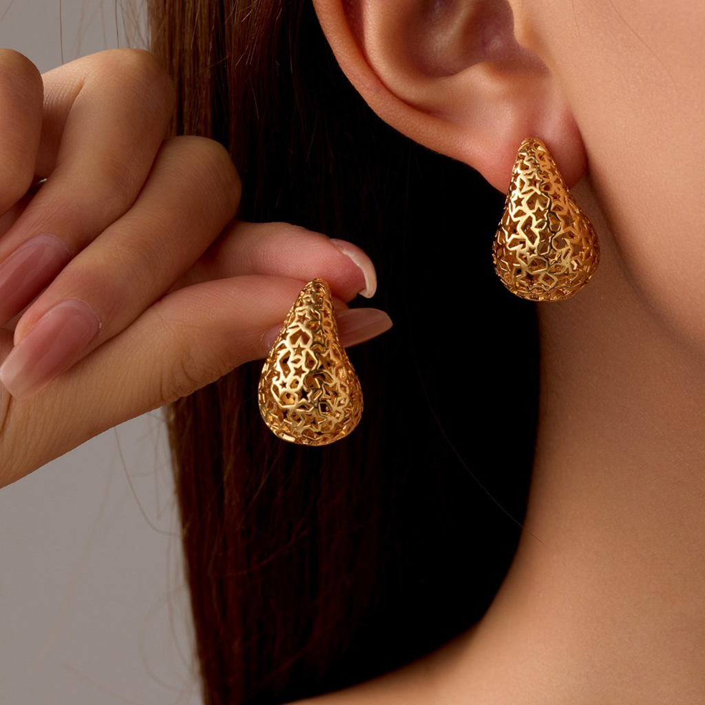 Vintage Medieval Earrings |Gold Plated