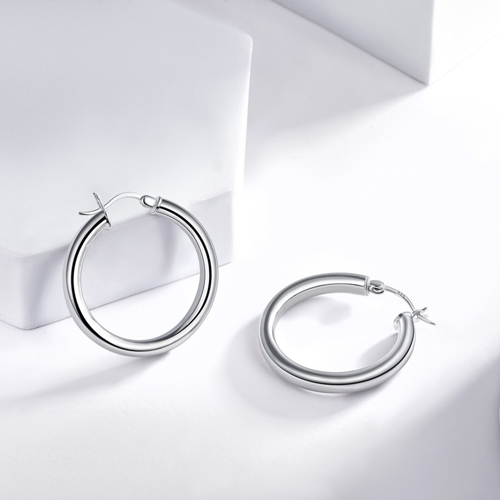 Hip Hop Retro Earrings |Silver Color - Image 5