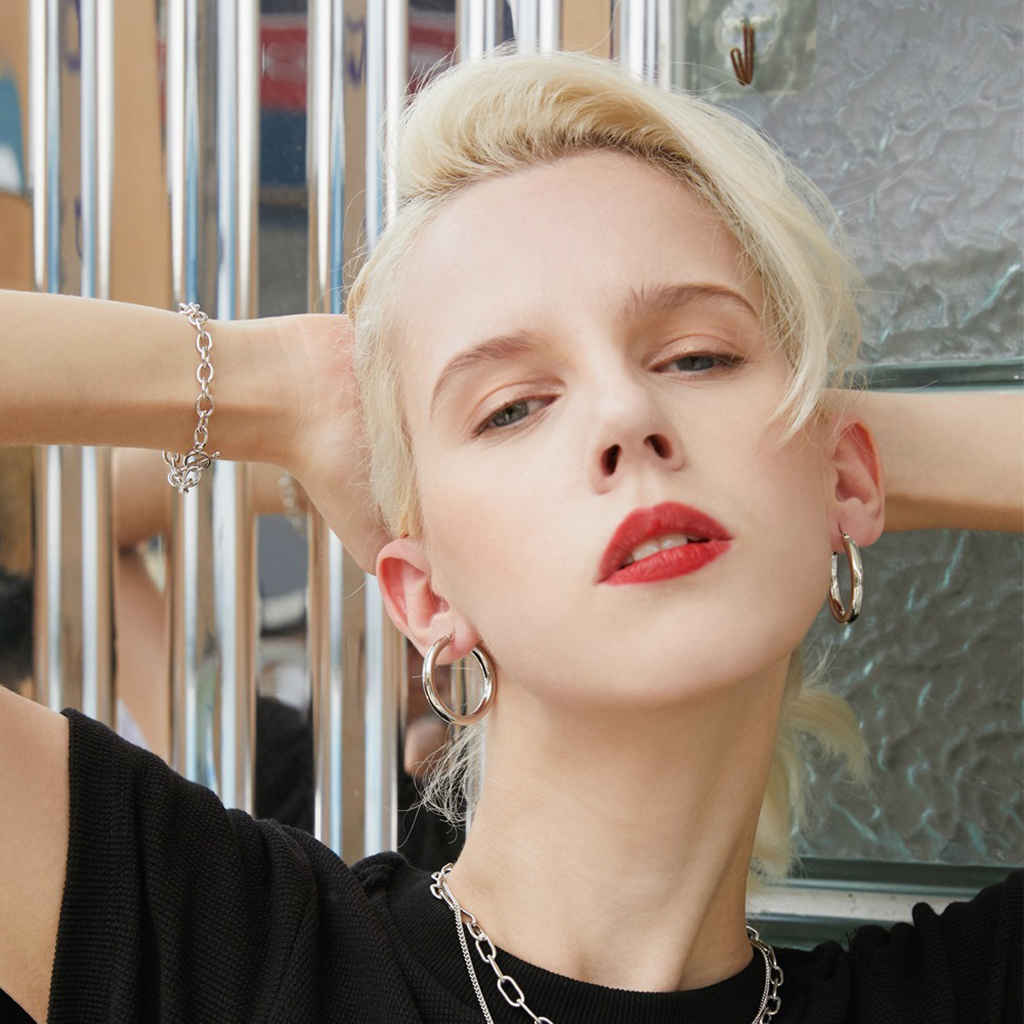 Hip Hop Retro Earrings |Silver Color - Image 3