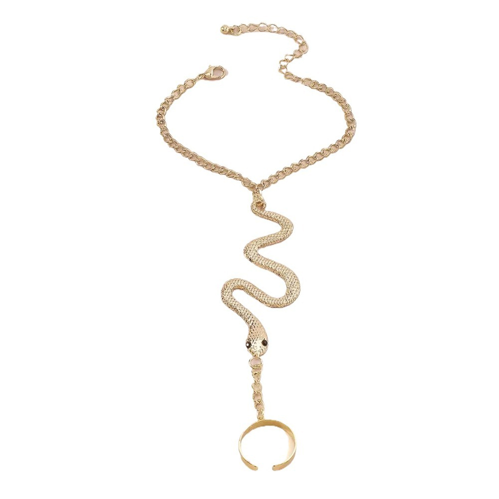 Snake Finger Rings Bracelets |Gold Plated