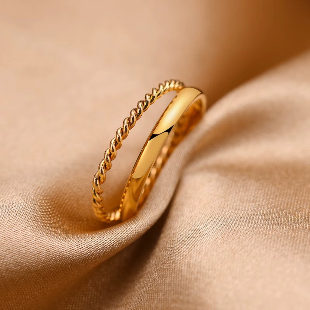 Minimalist 2mm Stacking Ring Sets |Golden