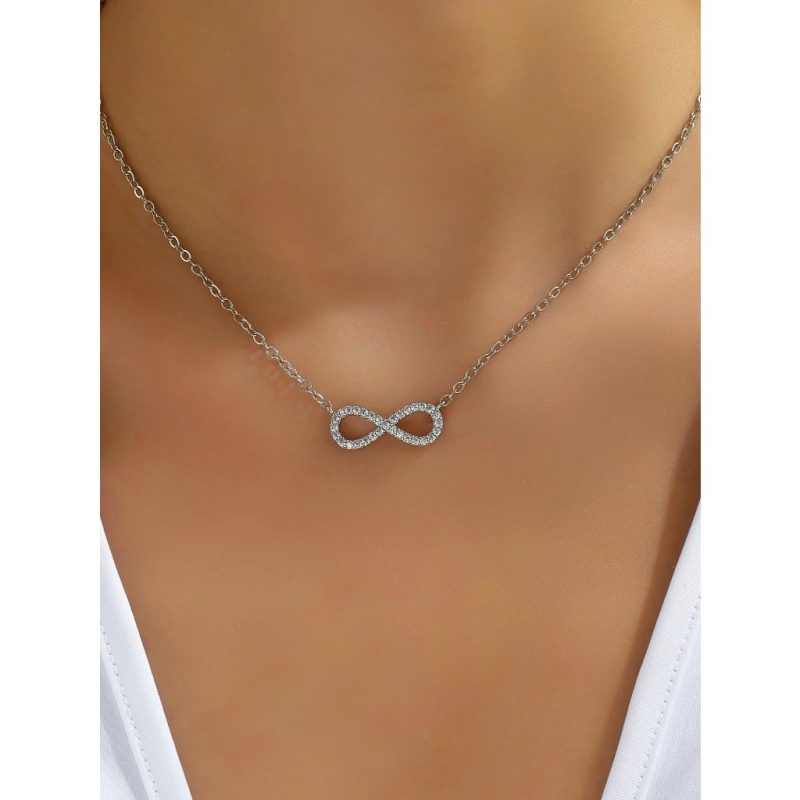 Minimalist Infinity Pendant Necklace |Gloden