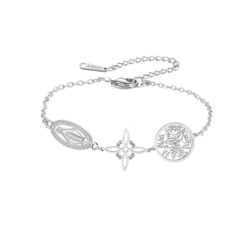 Vintage Virgin Mary Bracelets |Silver Plated