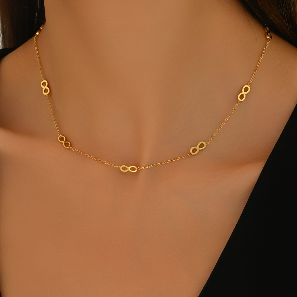Minimalist Infinite Symbol Necklace |Gloden - Image 2