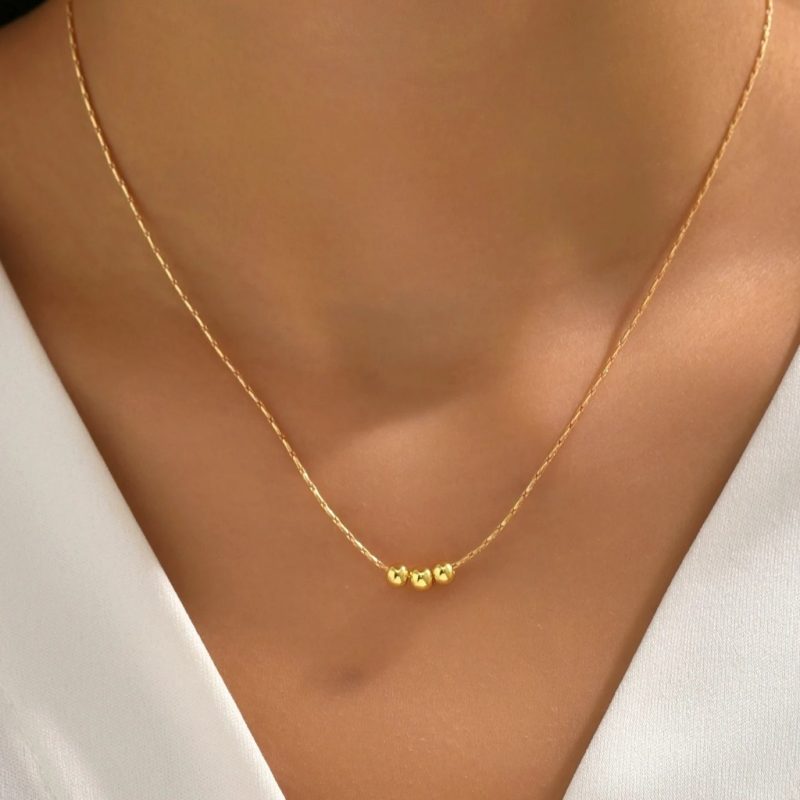 Three Golden Beans Necklaces |Gold Color