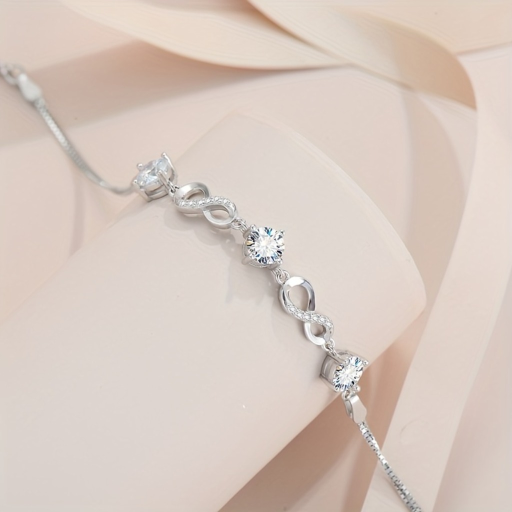 Elegant 1.5 CT Morganite Bracelets |Silver - Image 2
