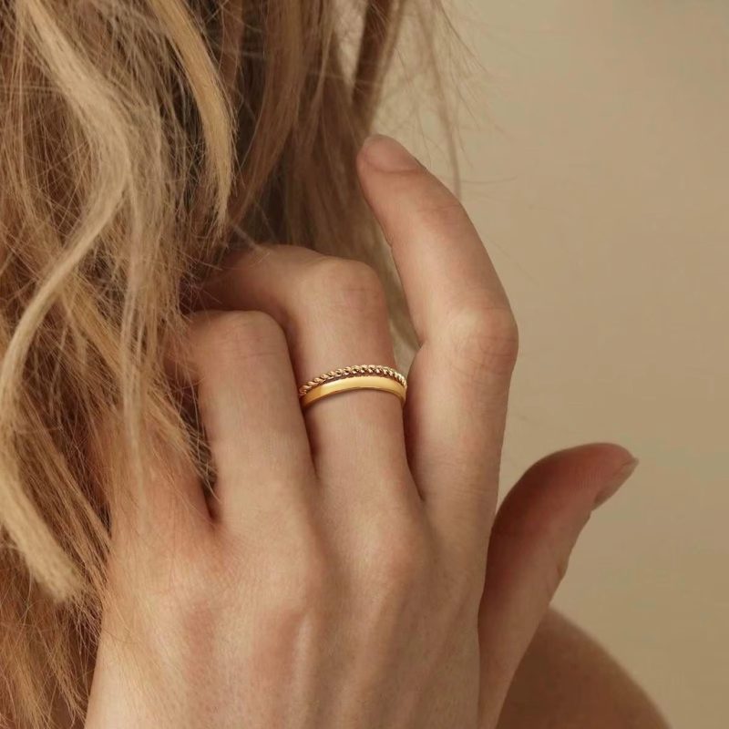 Minimalist 2mm Stacking Ring Sets |Golden