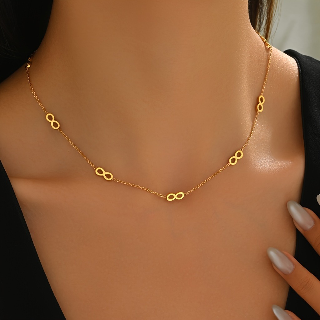 Minimalist Infinite Symbol Necklace |Gloden - Image 3