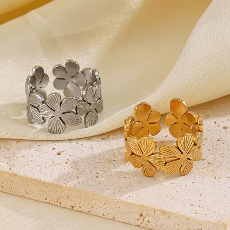 Vintage Floral Ring for Women |Gold Planted