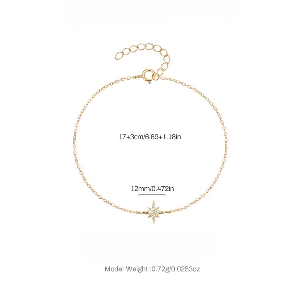 Versatile Eight Star Zircon Bracelets |Silvery - Image 4