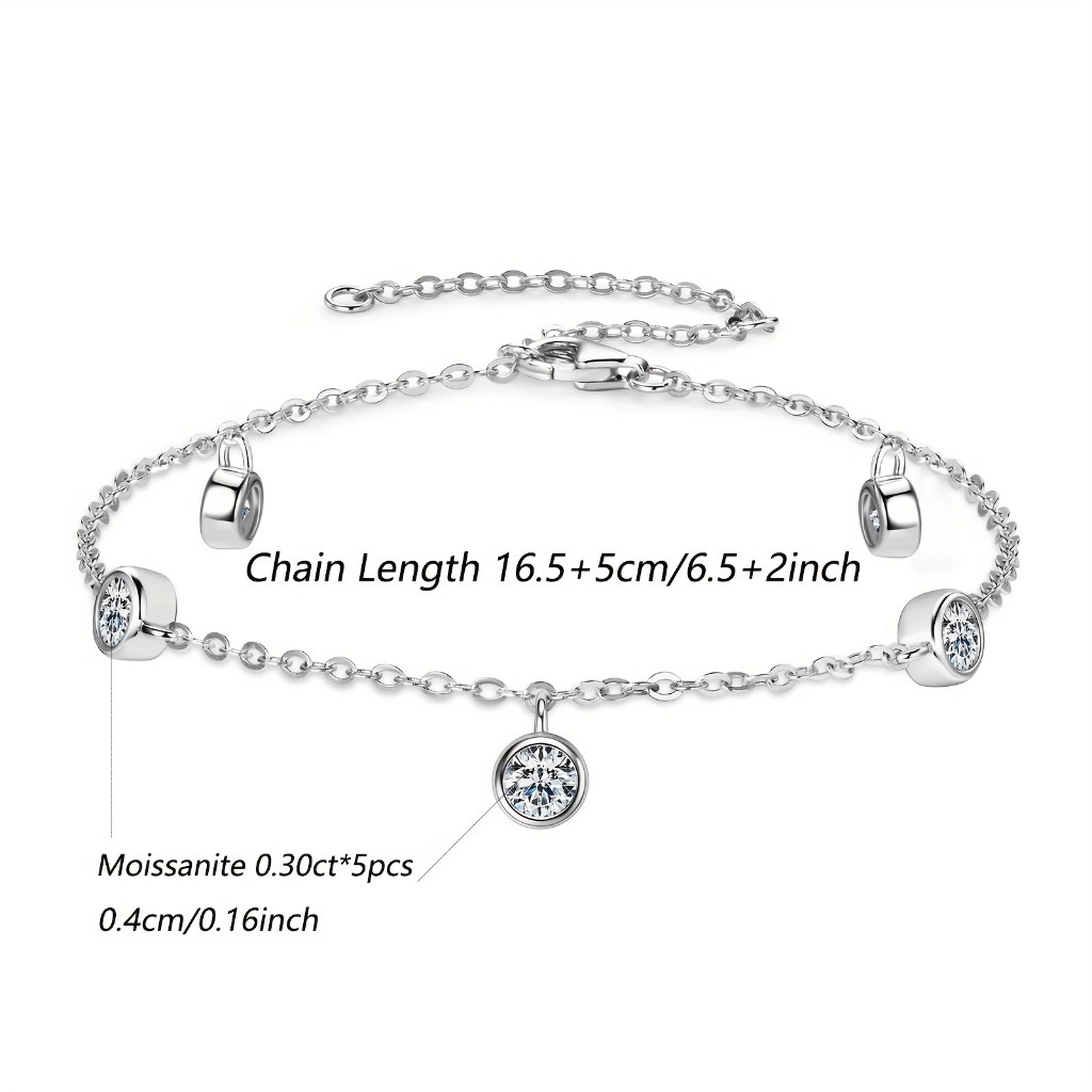 Elegant 4mm Moissanite Bracelets |Glod Plated - Image 9