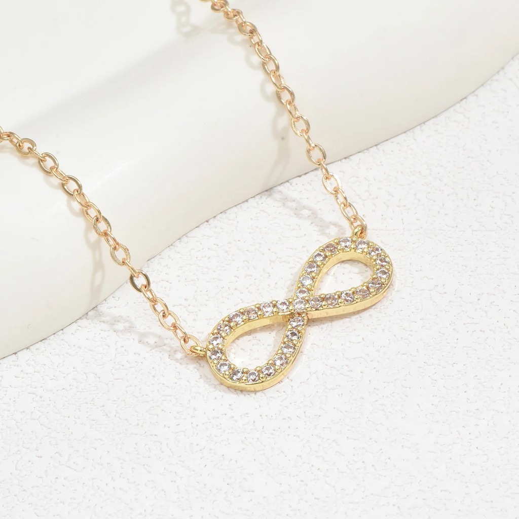 Minimalist Infinity Pendant Necklace |Gloden - Image 3