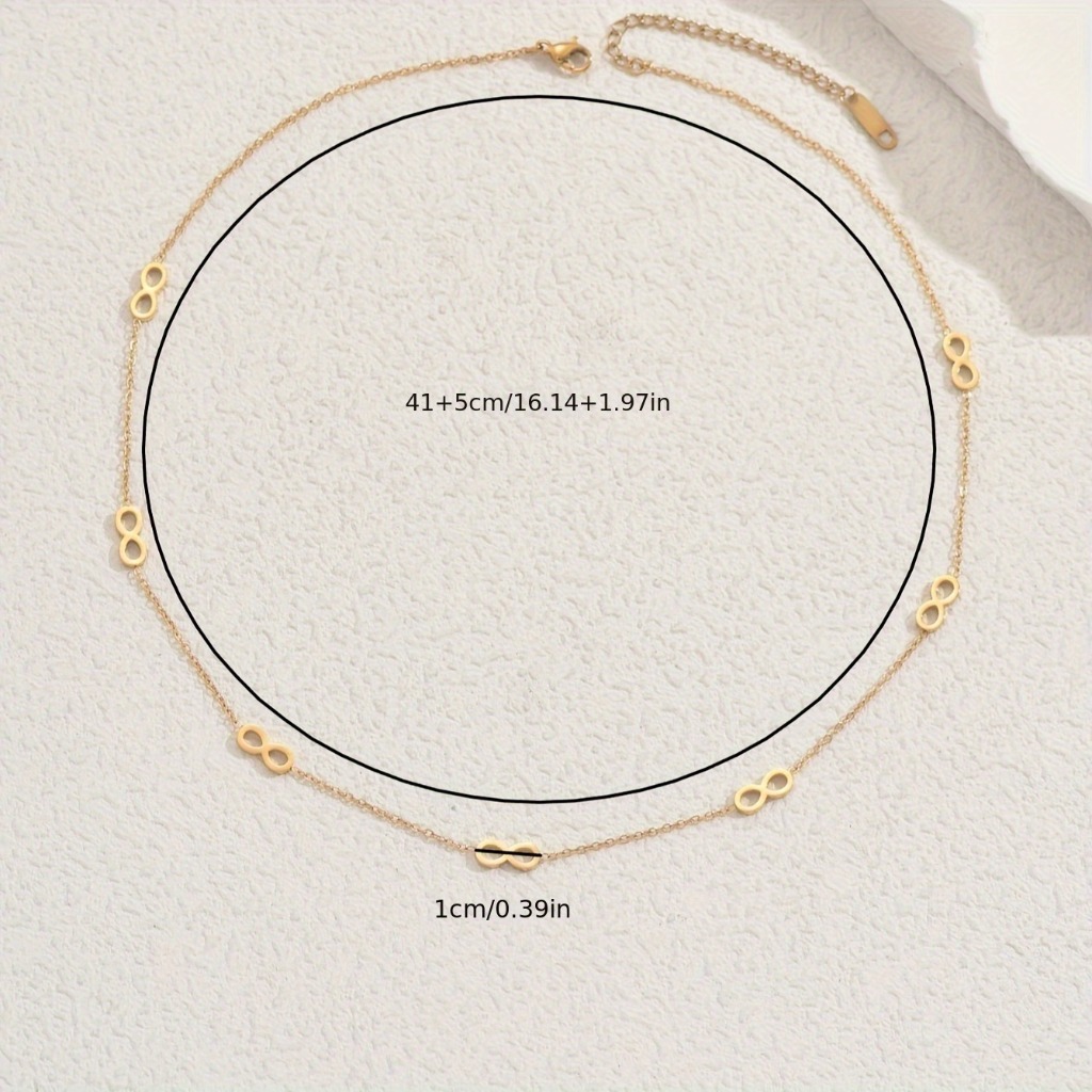 Minimalist Infinite Symbol Necklace |Gloden - Image 4