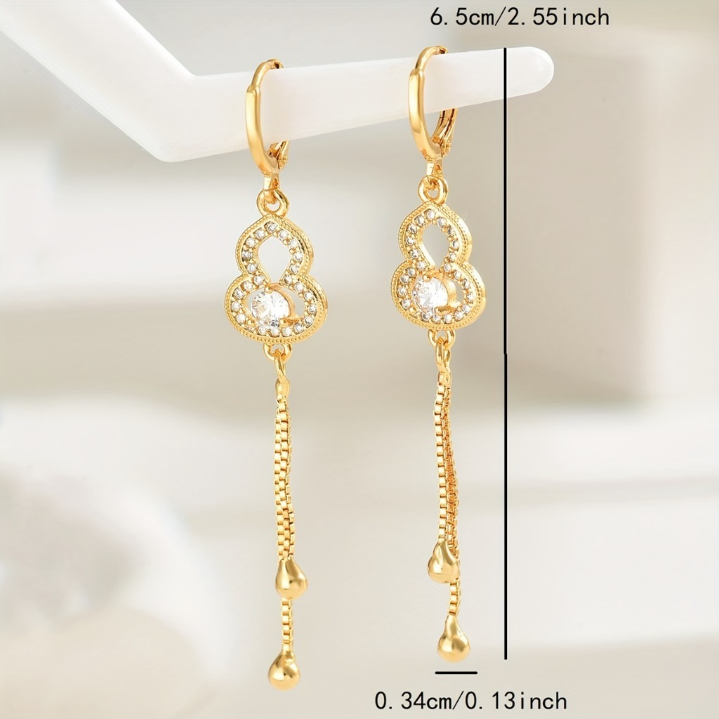 Retro Bohemian Gourd-shaped Earring |Golden - Image 3