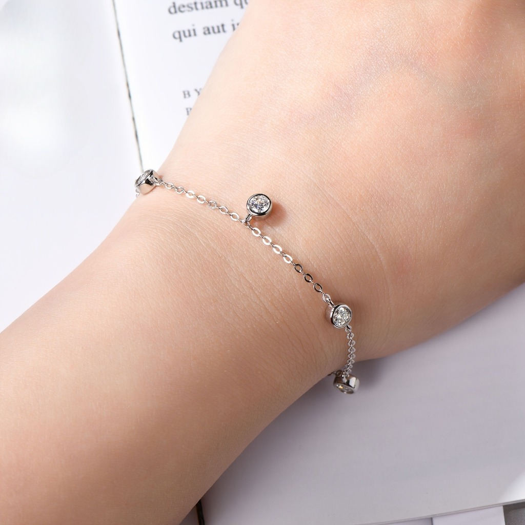 Elegant 4mm Moissanite Bracelets |Glod Plated - Image 10