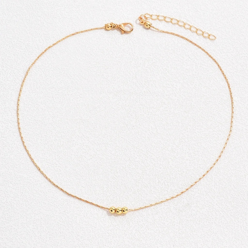 Three Golden Beans Necklaces |Gold Color - Image 5