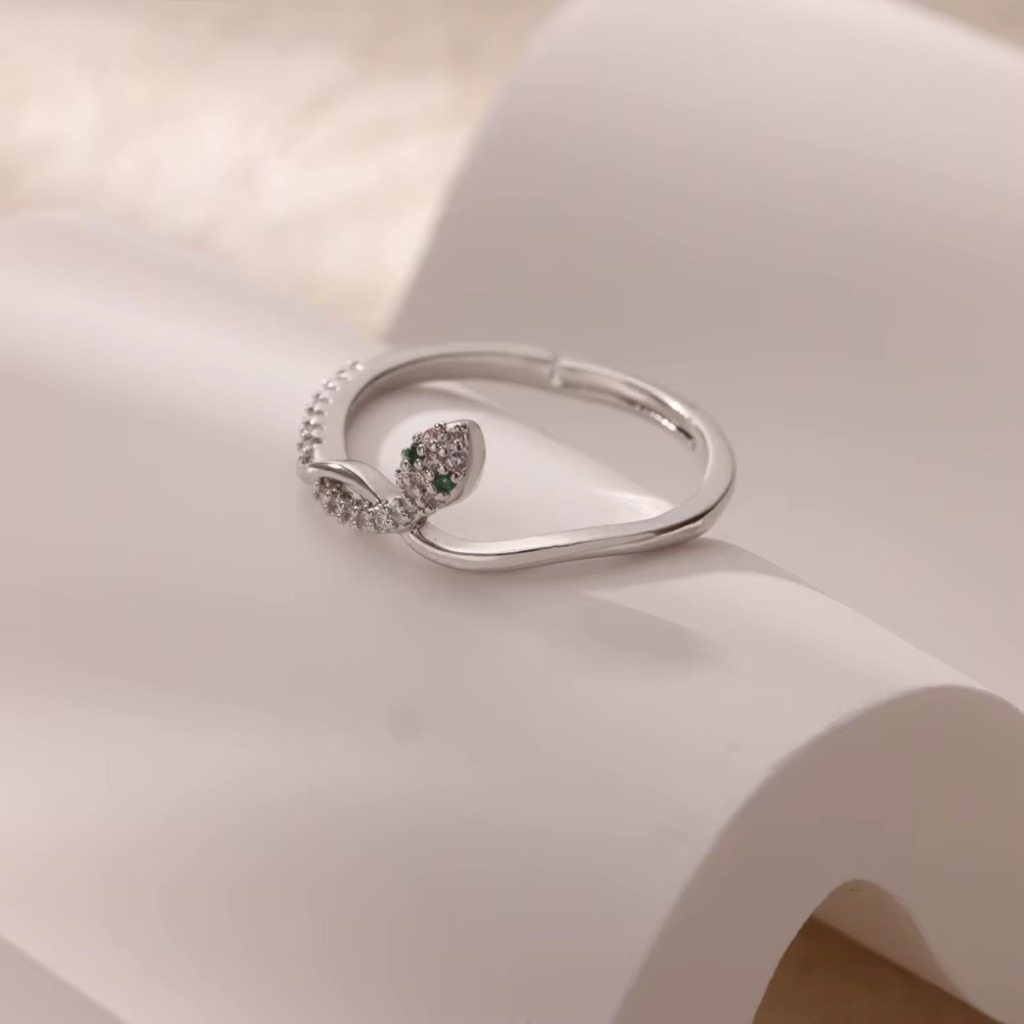 Luxury Zircon Adjustable Snake Ring |Gloden - Image 5