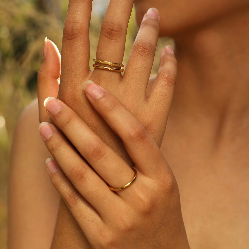 Stylish 3 PCS Sets Stacked Ring |Glod Plated - Image 5