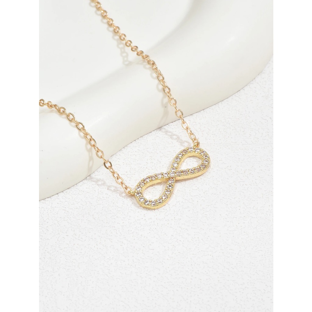 Minimalist Infinity Pendant Necklace |Gloden