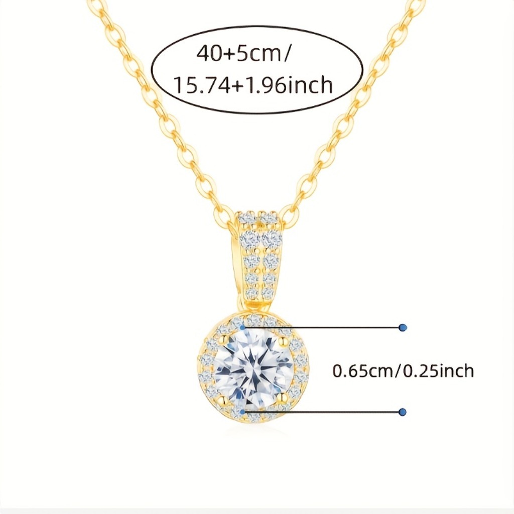 1 Ctw Morganite Pendant Necklace |Golden - Image 4