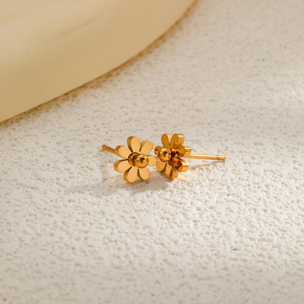 Boho Floral Necklace with Earrings |Golden - Image 5