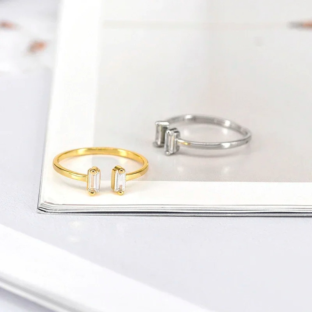 Minimalist Geometric Ring |Gold Plated - Image 5