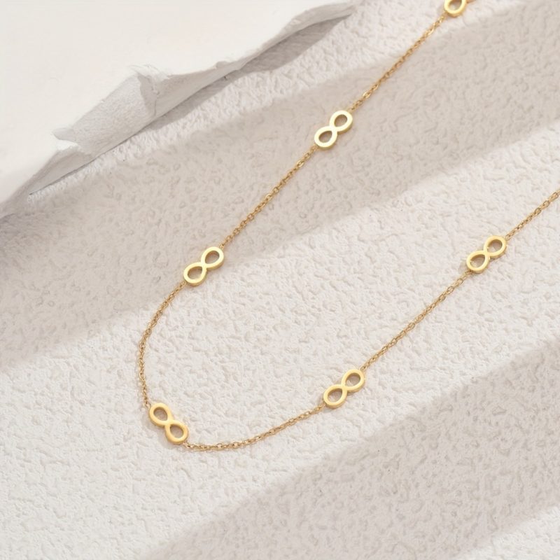 Minimalist Infinite Symbol Necklace |Gloden