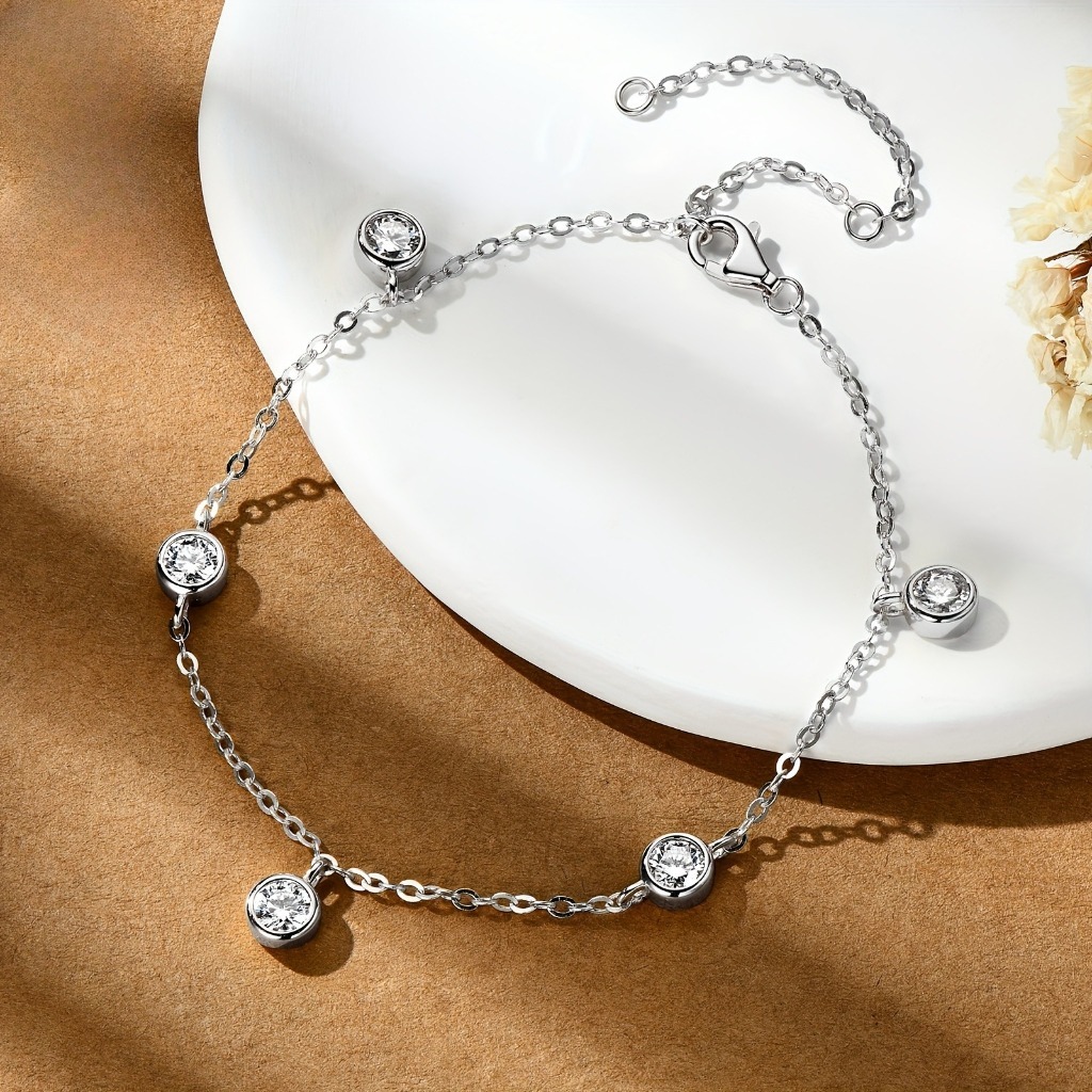 Elegant 4mm Moissanite Bracelets |Glod Plated - Image 3