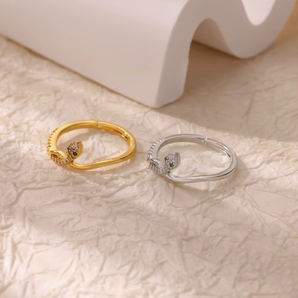 Luxury Zircon Adjustable Snake Ring |Gloden - Image 6