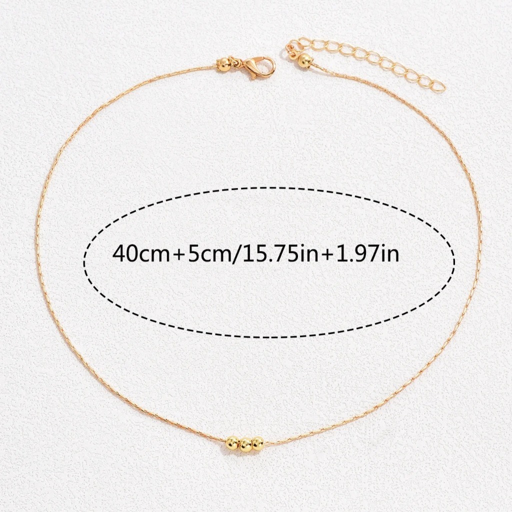 Three Golden Beans Necklaces |Gold Color - Image 3