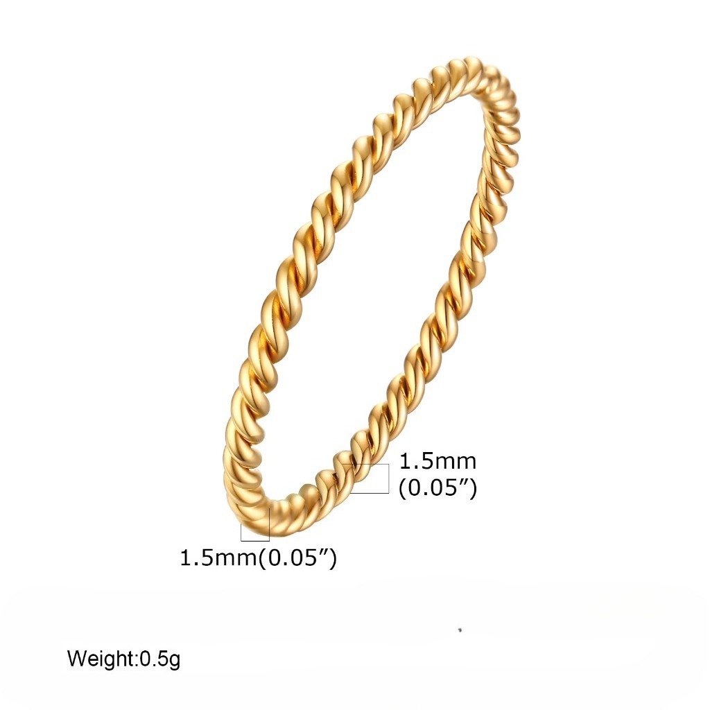 Minimalist 2mm Stacking Ring Sets |Golden - Image 5