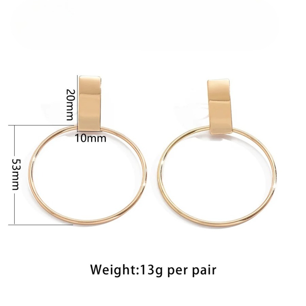 Circle Ear Clips Earrings |Gold Plated - Image 7