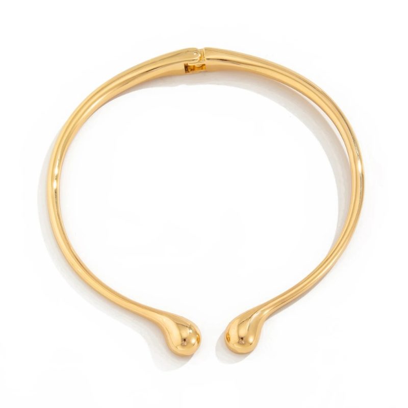 Minimalist Water Drop Choker Necklace |Golden