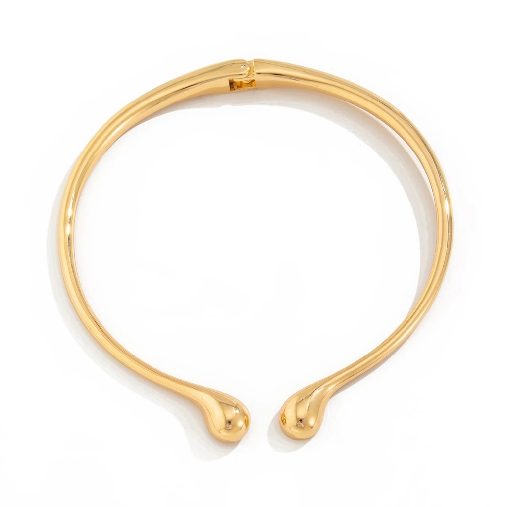 Minimalist Water Drop Choker Necklace |Golden