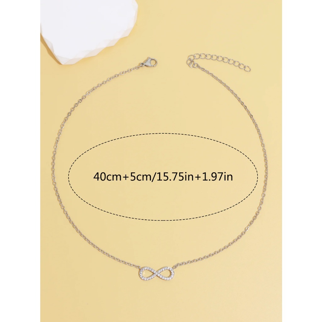 Minimalist Infinity Pendant Necklace |Gloden - Image 7