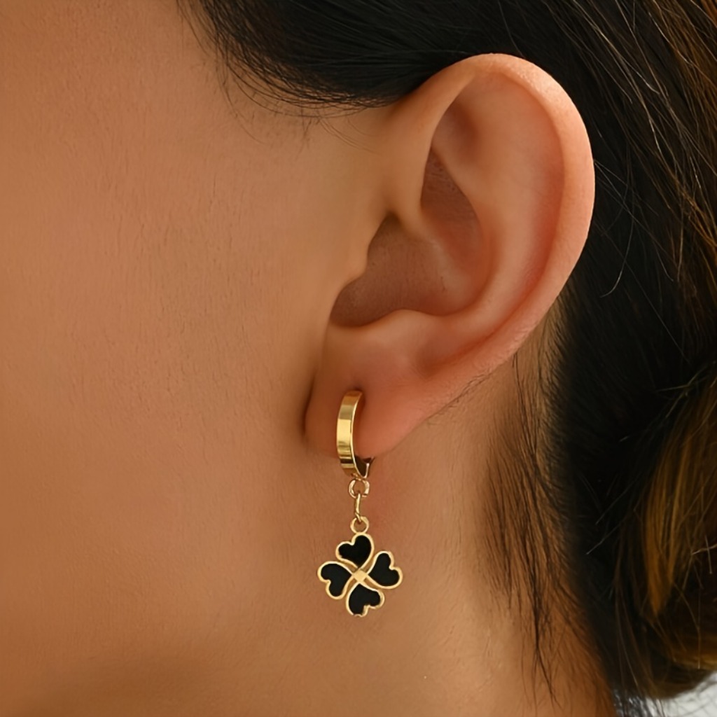 Minimalist Heart Petal Earrings |Gold Plated - Image 4