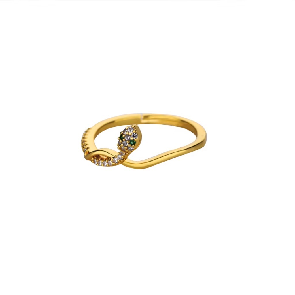 Luxury Zircon Adjustable Snake Ring |Gloden - Image 7