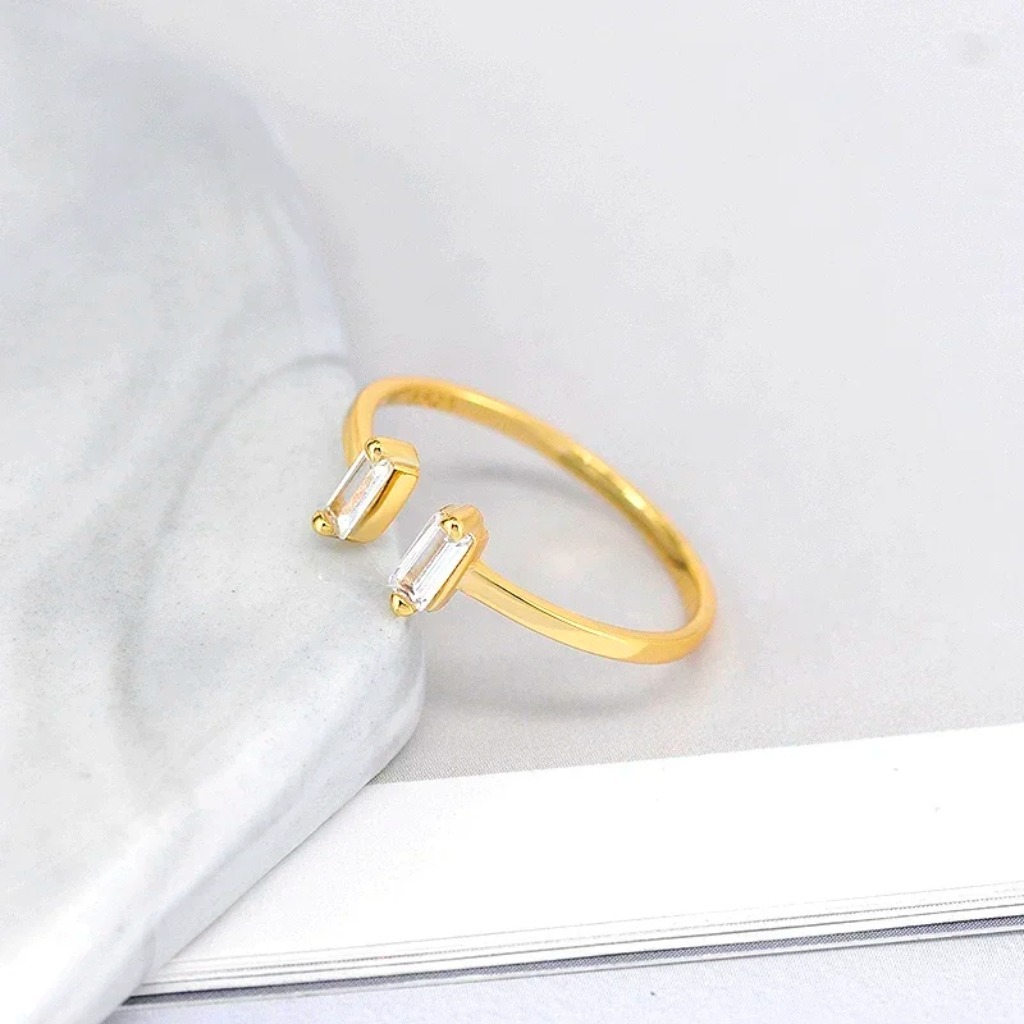 Minimalist Geometric Ring |Gold Plated - Image 6