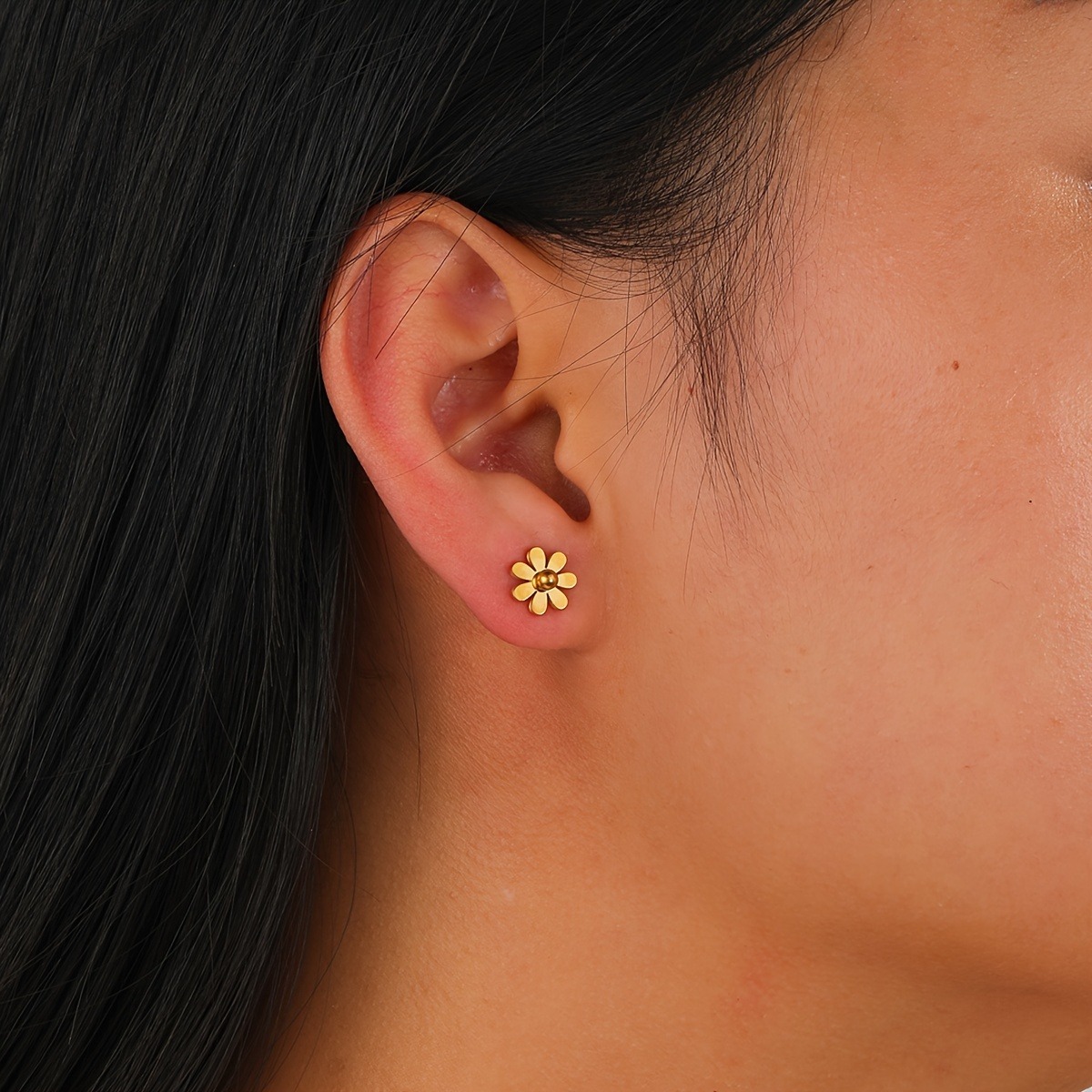 Boho Floral Necklace with Earrings |Golden - Image 6