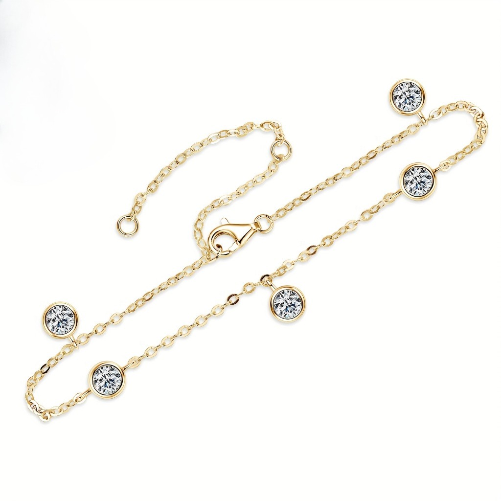 Elegant 4mm Moissanite Bracelets |Glod Plated - Image 5