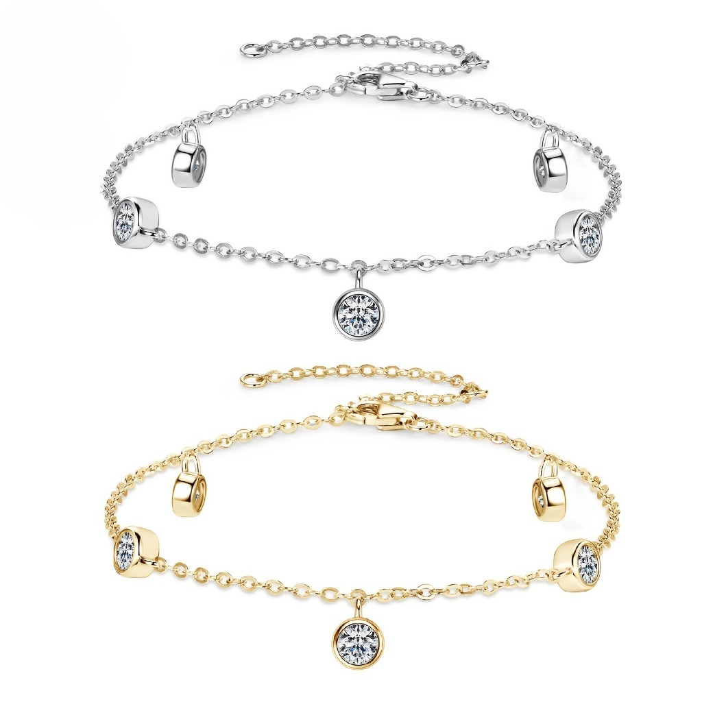 Elegant 4mm Moissanite Bracelets |Glod Plated - Image 7